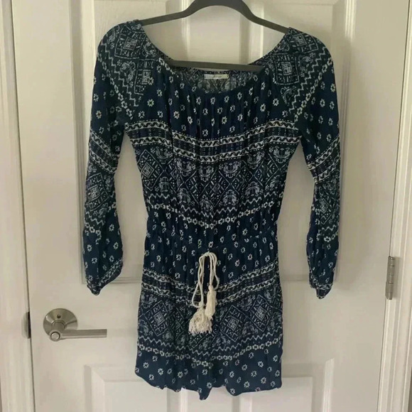 Soprano Romper blue and cream size small - Picture 1 of 7